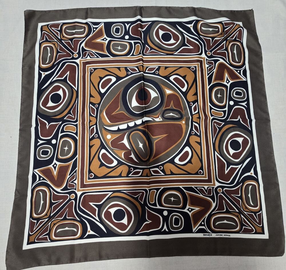 Boma Jocelyn Mange Scarf 100% Polyester Bold Abstract Geometric Tribal Inspired